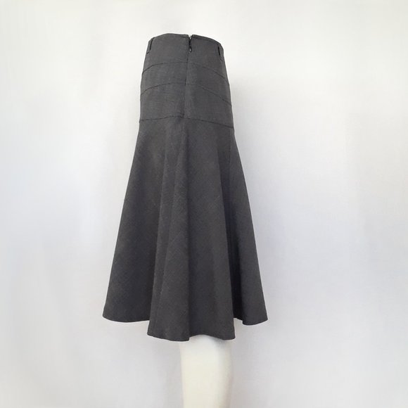 Apt 9 Gray Glen Check Fit and Flare Skirt - Picture 7 of 13